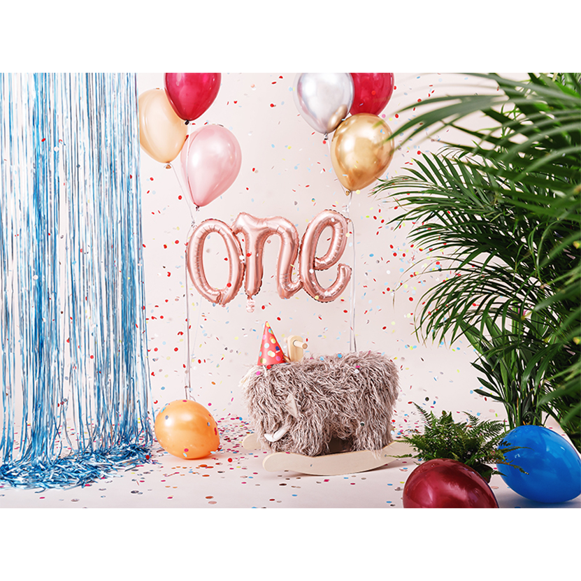 1 Ballon - Schriftzug - one - Roségold