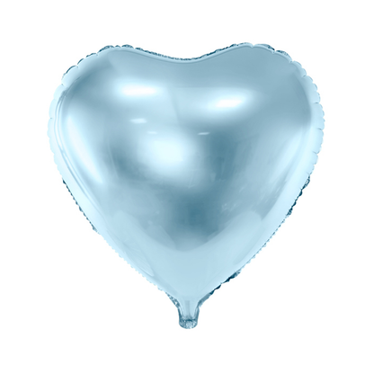 1 Ballon - Hart - Lichtblauw