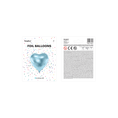 1 Ballon - Hart - Lichtblauw