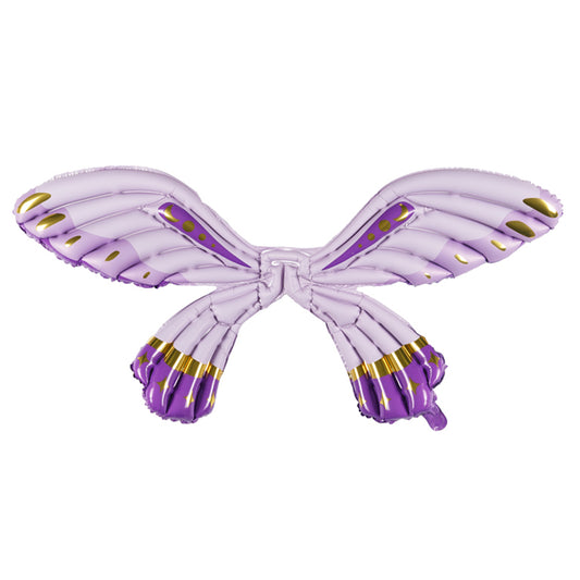 1 ballon - Vlinder vleugels - Paars