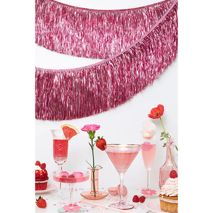 1 slinger - fringeslinger - roze
