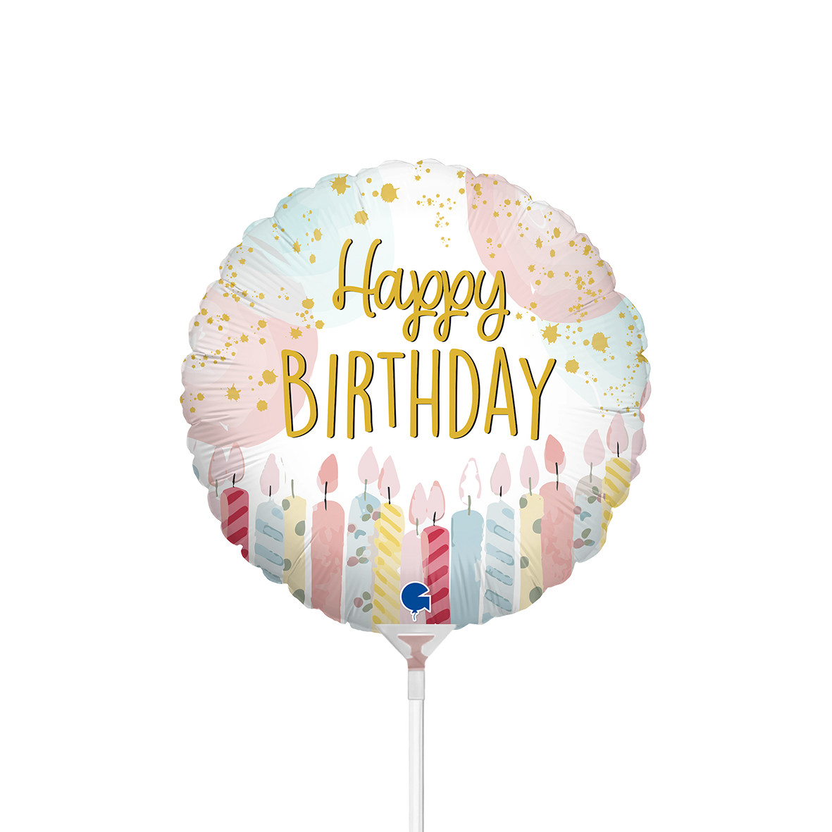 10 miniluchtballonnen - Happy Birthday-kaars (onverpakt)