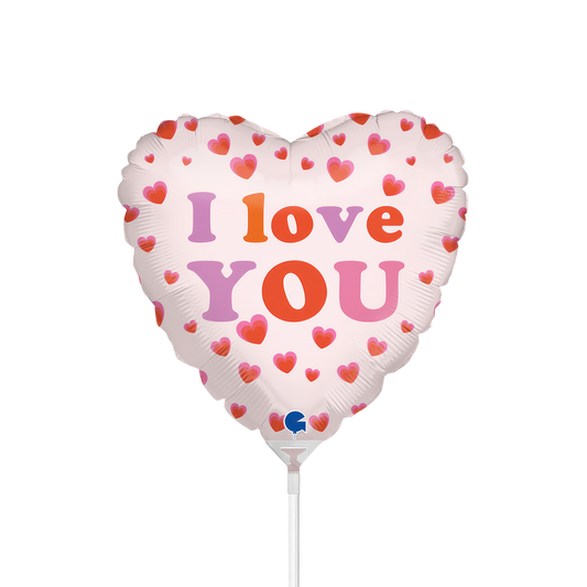 10 mini ballonnen - lucht gevuld - I Love You - onverpakt