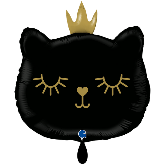 1 Ballon XXL - Kat Prinses - Zwart