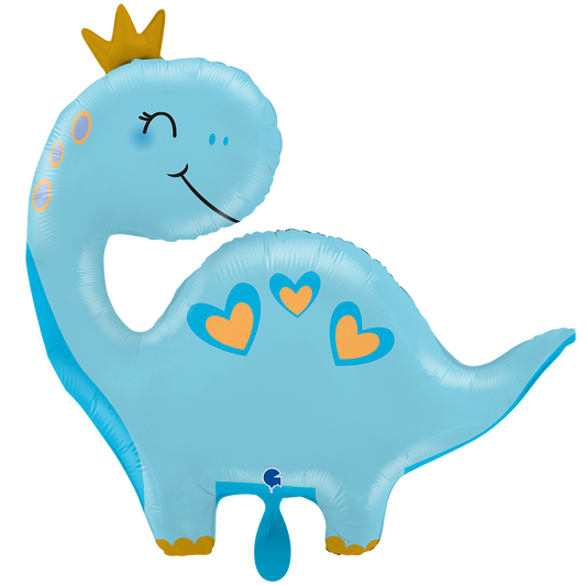 1 Ballon XXL - Blauwe Dino