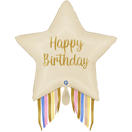 1 Ballon - Starburst Geburtstag