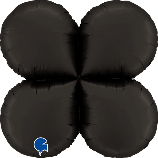 1 Ballonvoet XXL - Drops - Satijn Fumé Zwart