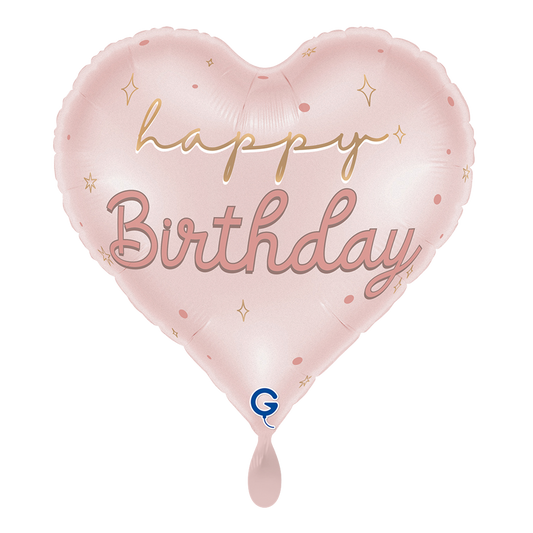 1 Ballon - Roze Happy Birthday