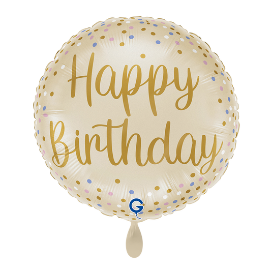 1 Ballon – Crème Happy Birthday