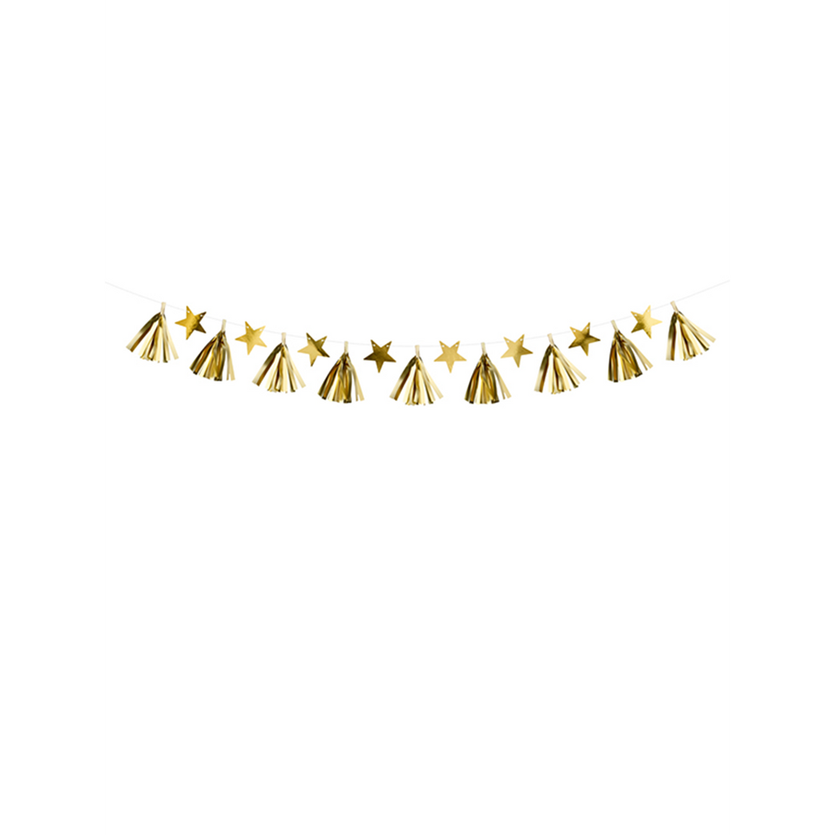 1 Kwastjesslinger - 1,3 m - Gouden Sterren