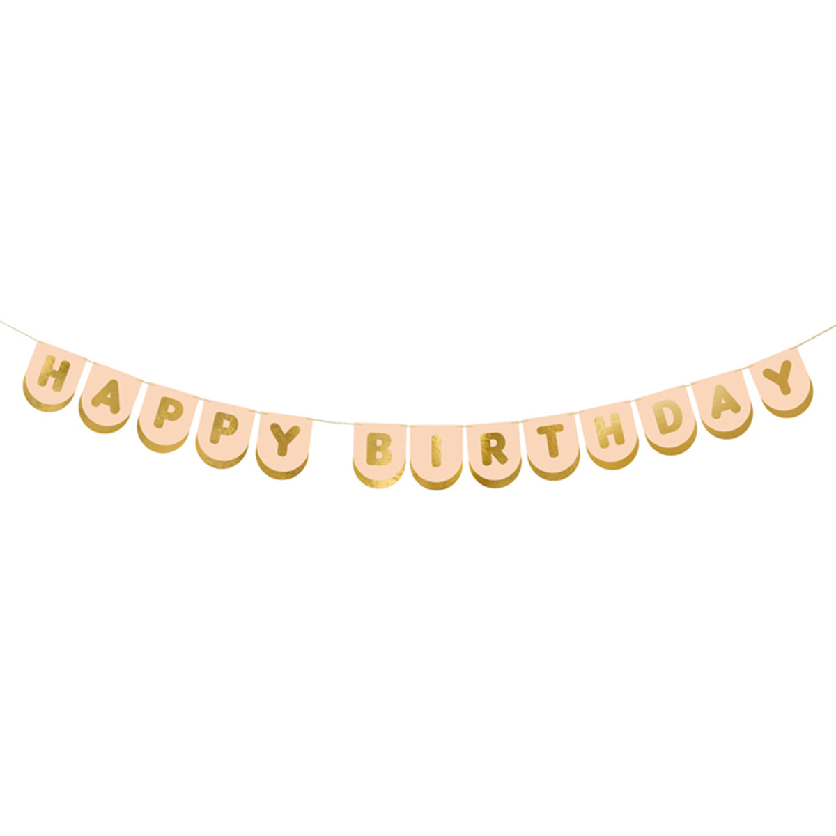 1 Banner Garland - Happy Birthday Peach