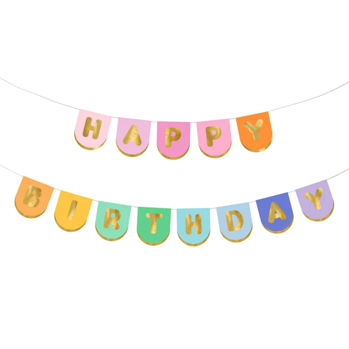 1 Bannerguirlande - Happy Birthday Colourful