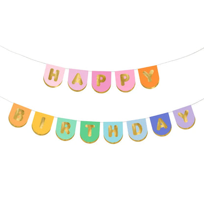 1 Bannerguirlande - Happy Birthday Colourful