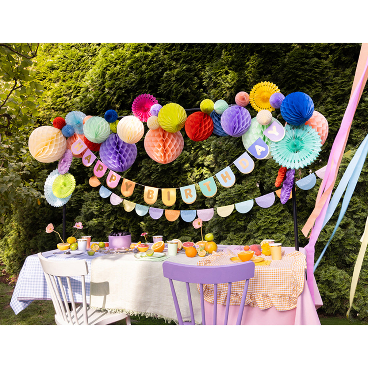 1 Bannerguirlande - Happy Birthday Colourful