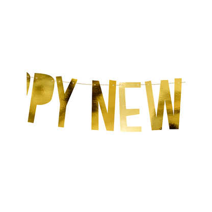 1 Feestelijke banner met de tekst "Happy New Year"