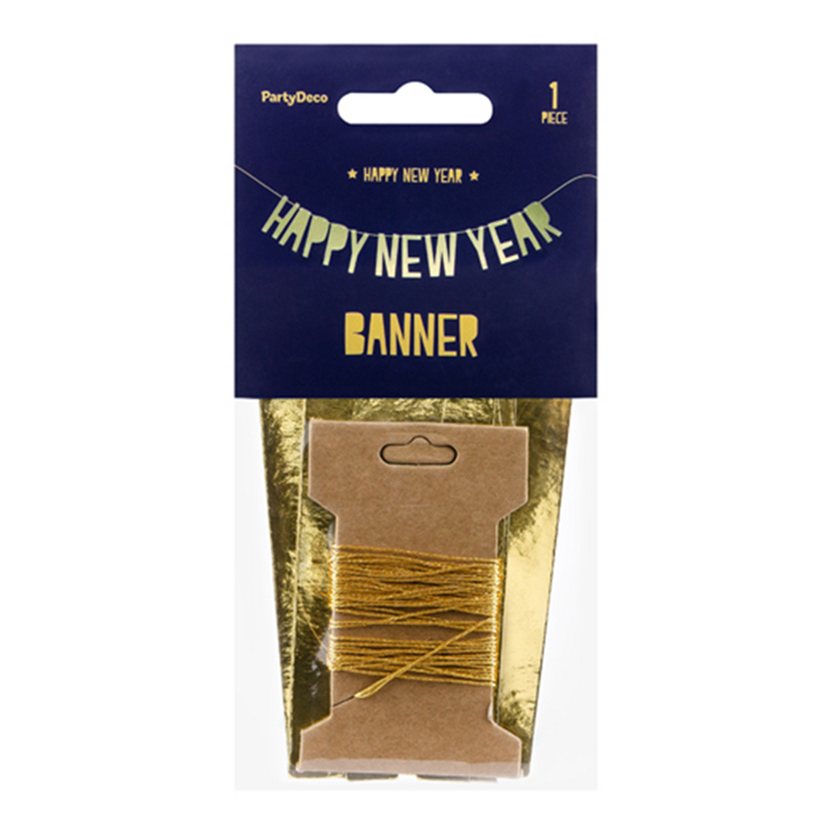 1 Feestelijke banner met de tekst "Happy New Year"
