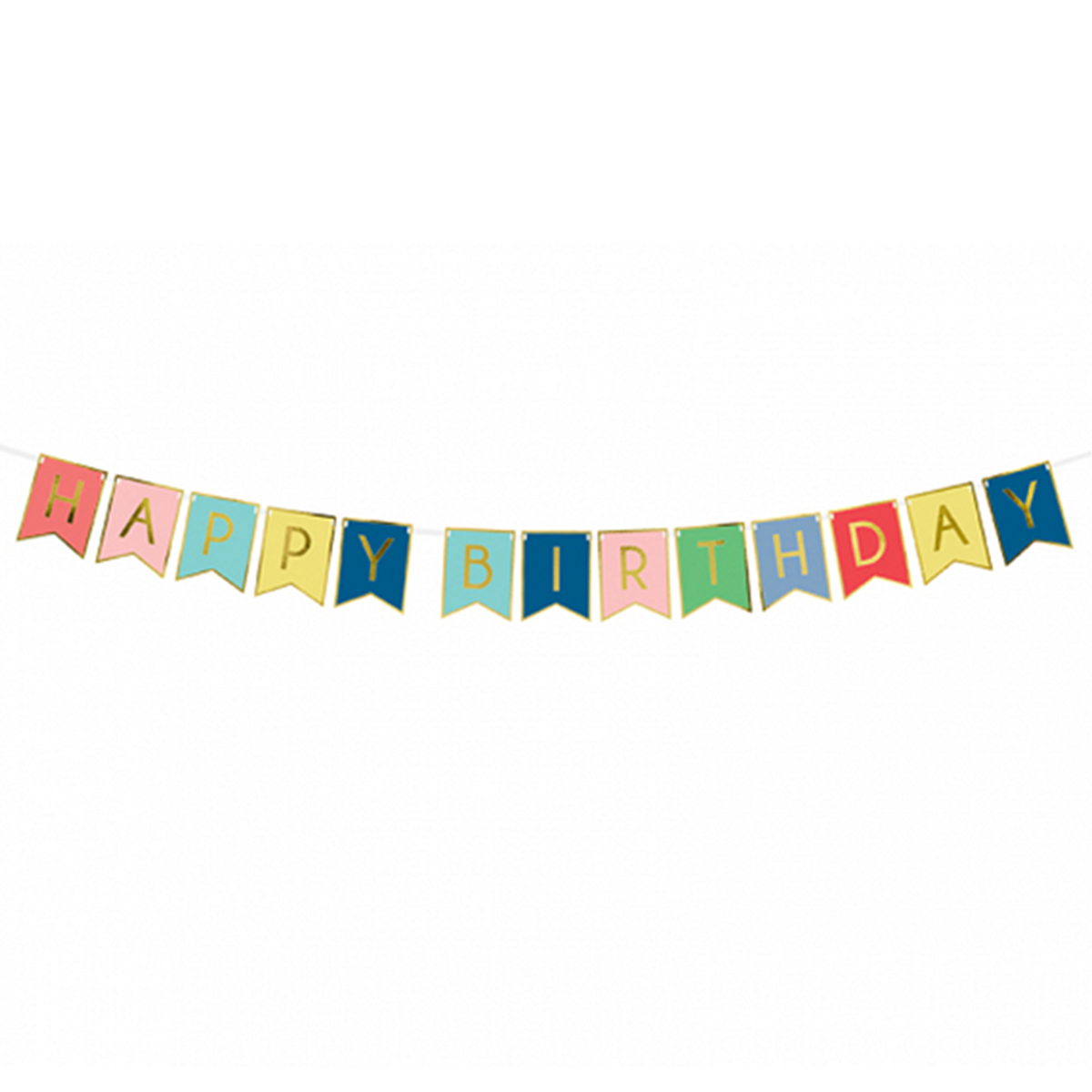 1 Feestelijke slinger - Happy Birthday