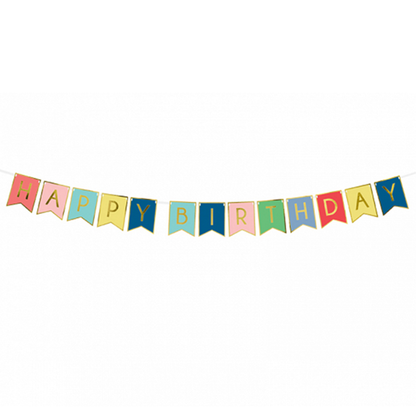 1 Feestelijke slinger - Happy Birthday