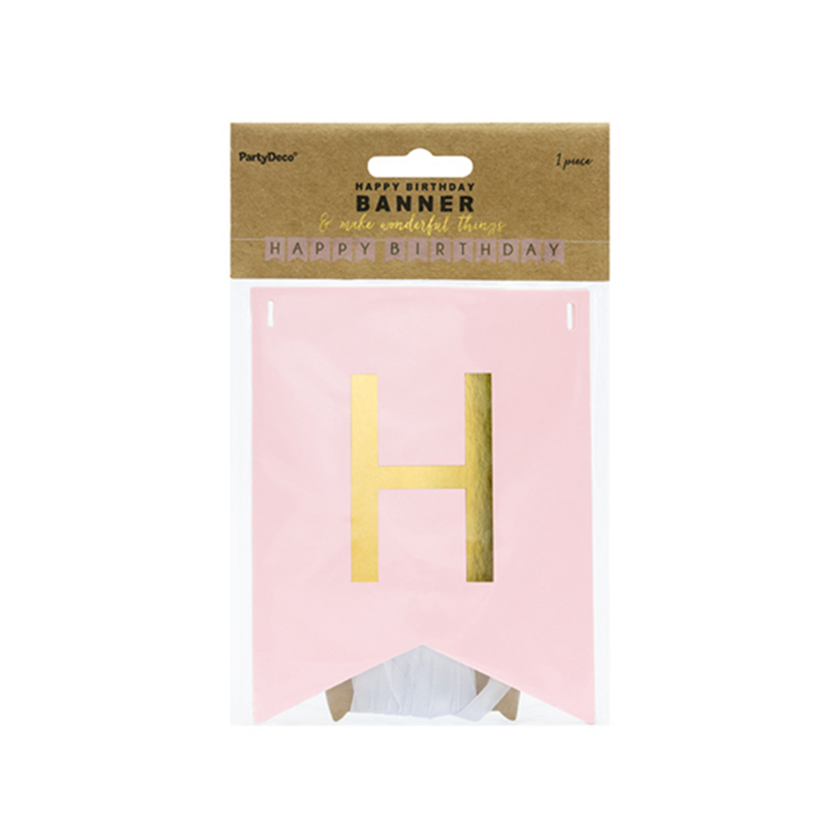 1 Bannerslinger - Happy Birthday - Roze