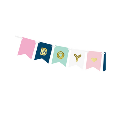 1 Feestbanner - Boy or Girl