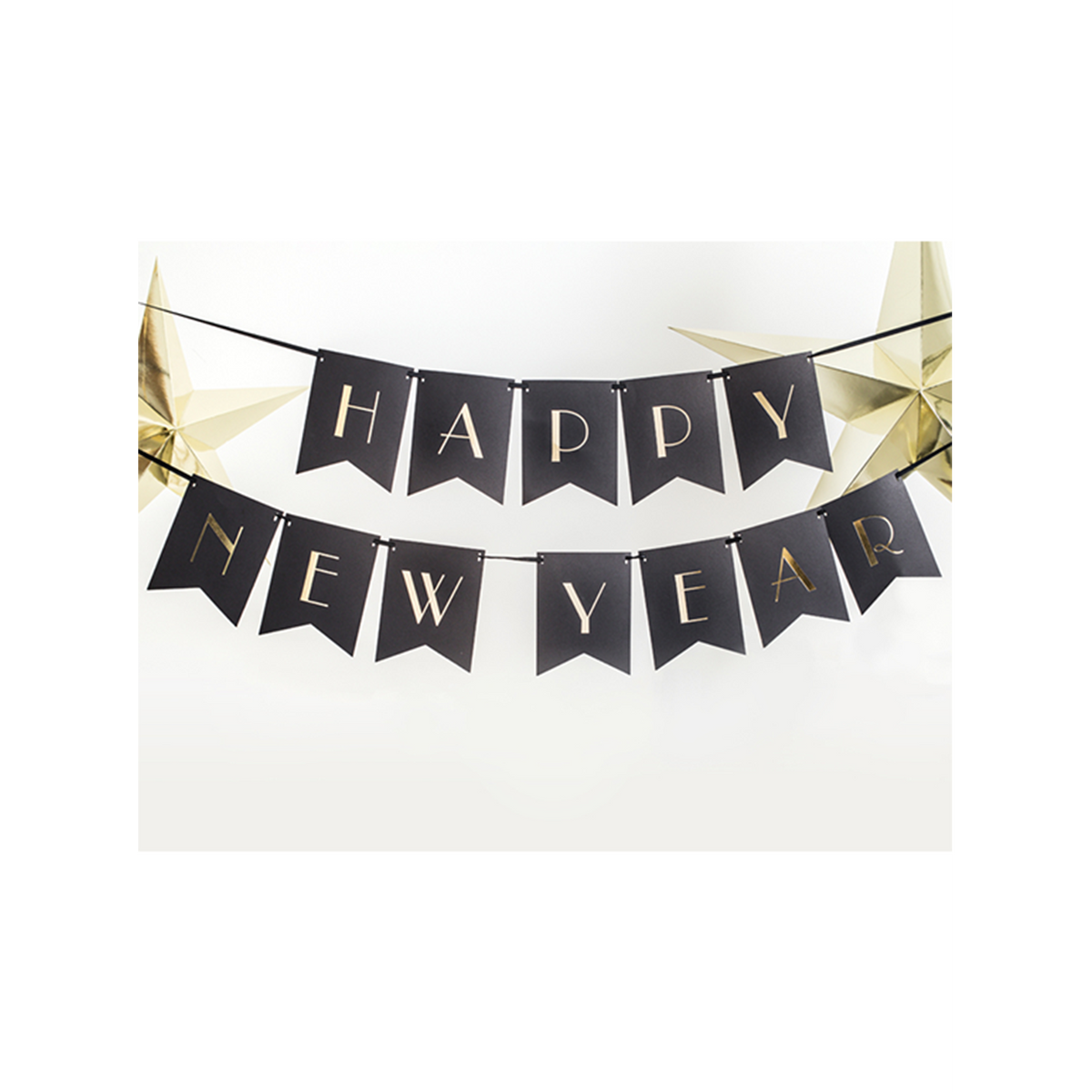 1 Bannerguirlande - Happy New Year Elegant