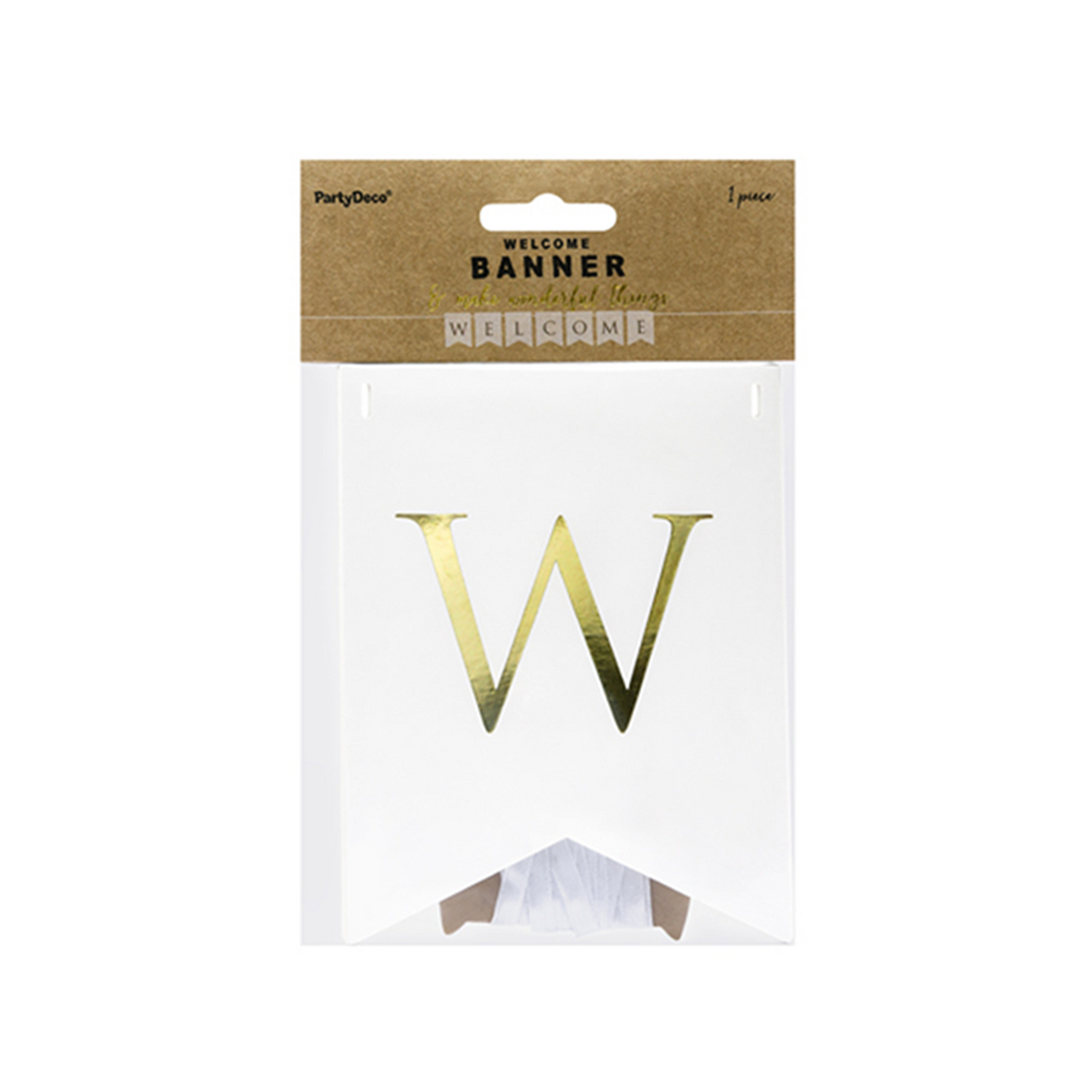 1 slingerslinger - Welkom - Wit