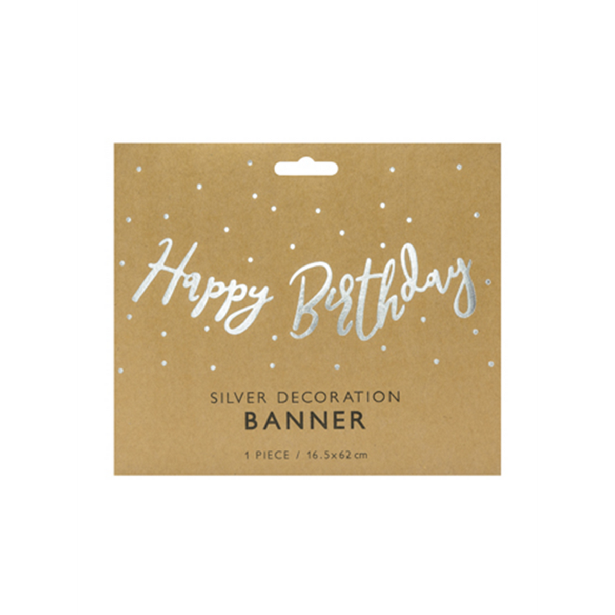 1 Banner slinger - Happy Birthday - Zilver