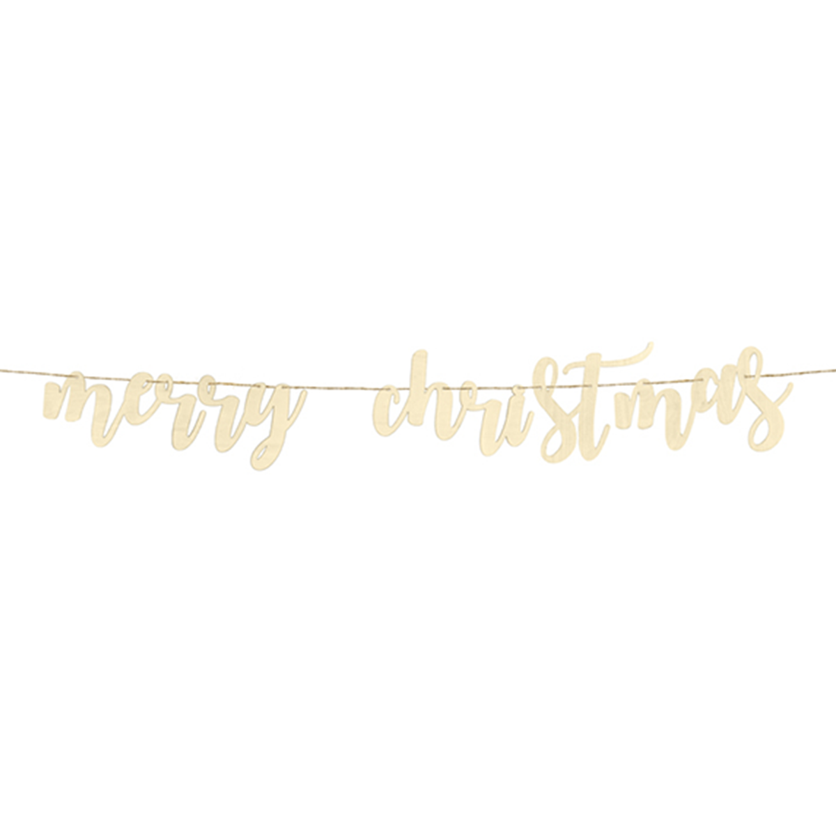 1 banner slinger - hout - Merry Christmas
