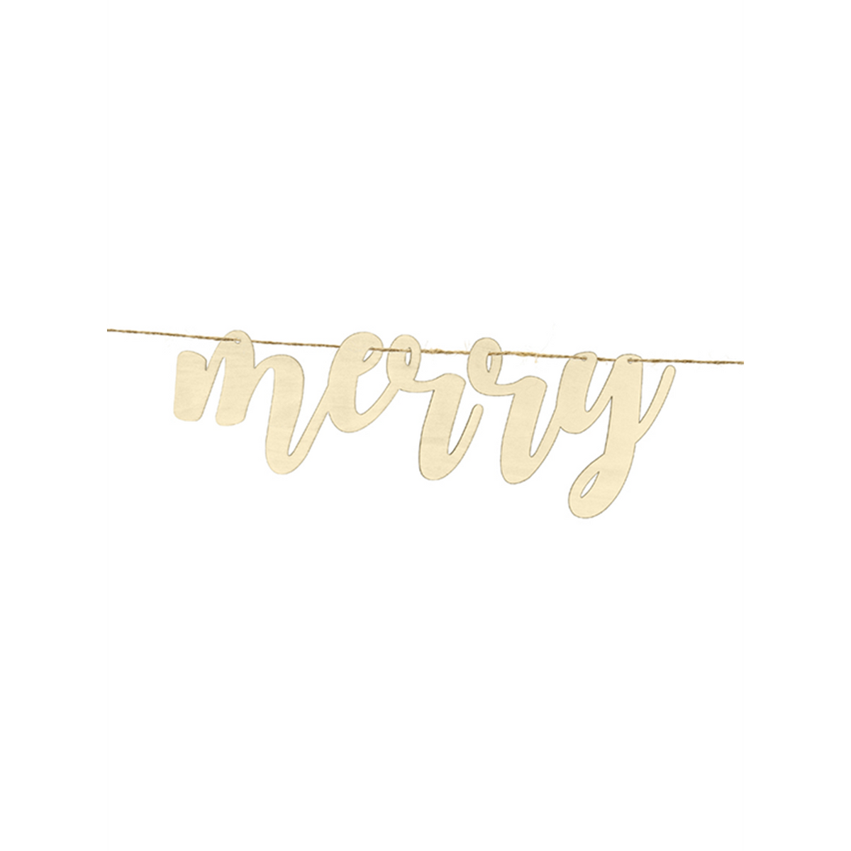 1 banner slinger - hout - Merry Christmas