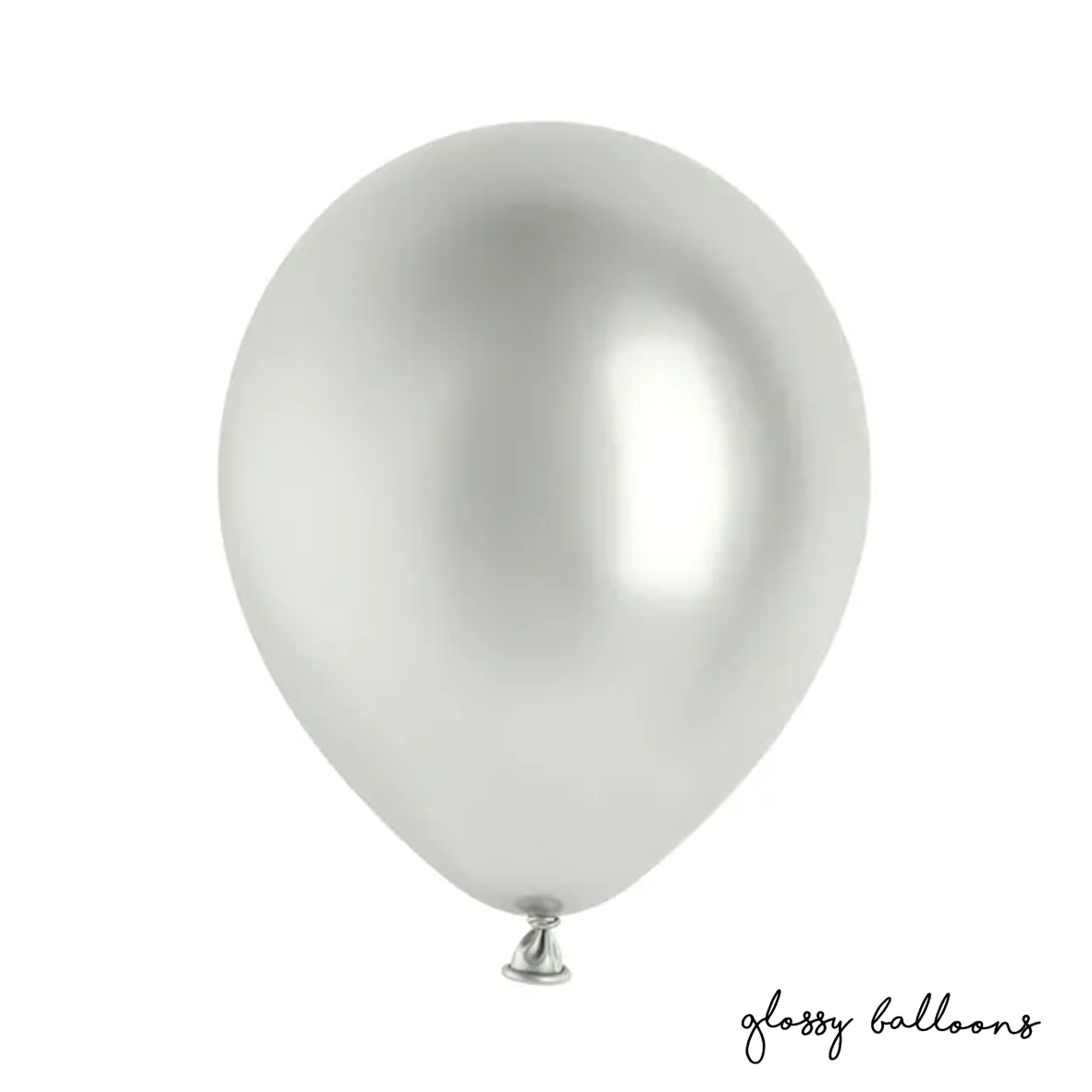 10 ballonnen Ø 30cm - Glanzend - Zilver