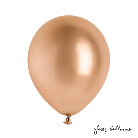 50 ballonnen - Ø 30cm - Glanzend - Roségoud