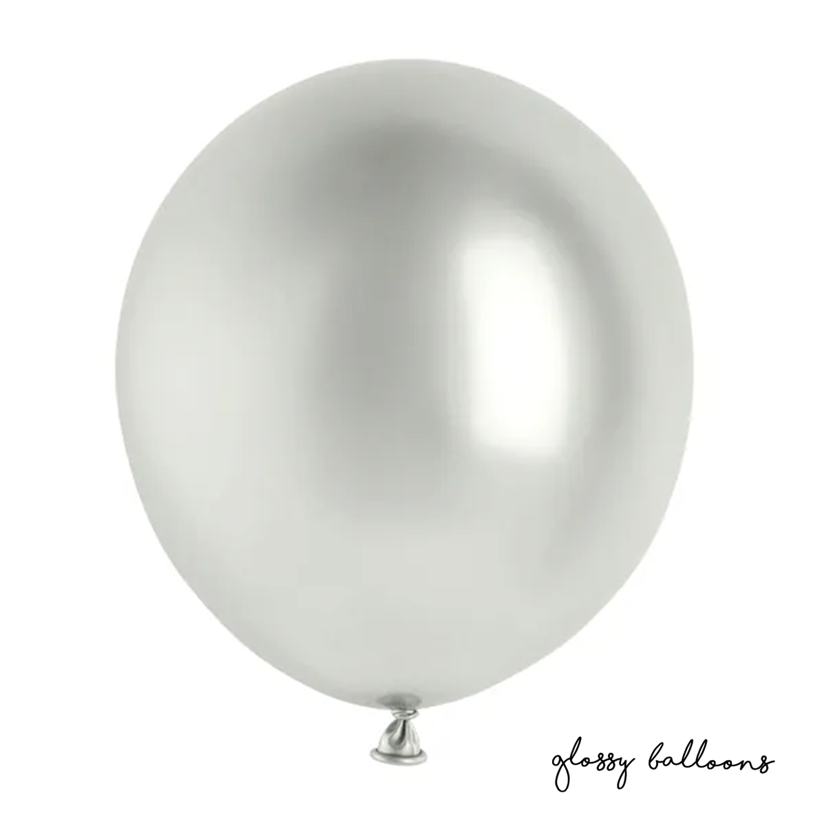 5 ballonnen - Ø 46cm - Glossy - Zilver