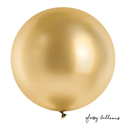 1 reuzenballon - Ø 60cm - glanzend - goud