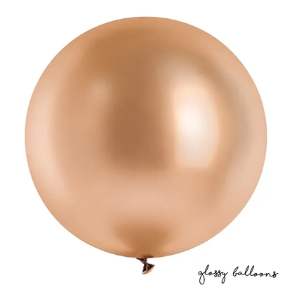 1 Reuzenballon - Ø 60cm - Glanzend - Roségoud