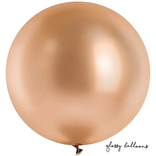 1 Reuzenballon - Ø 100cm - Glanzend - Roségoud
