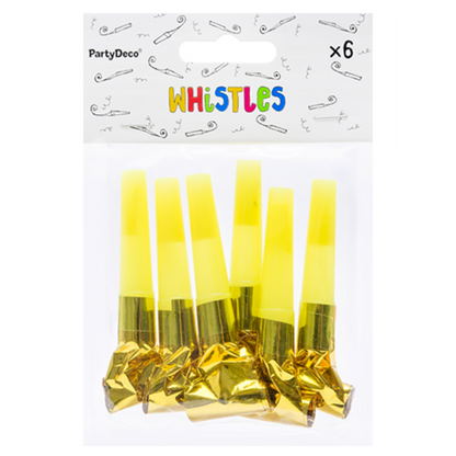 6 Partytoeters - Goud