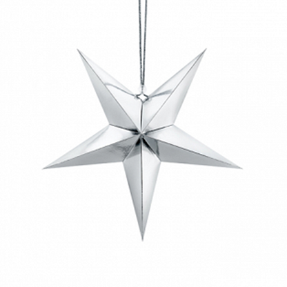 1 Paperstar - 30cm - Zilver