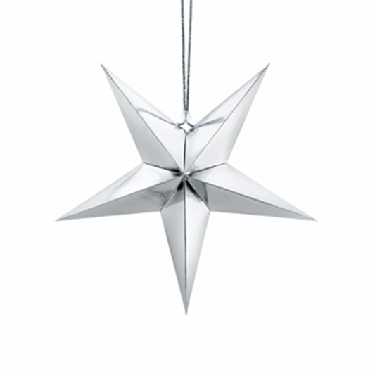 1 Paperstar - 30cm - Zilver