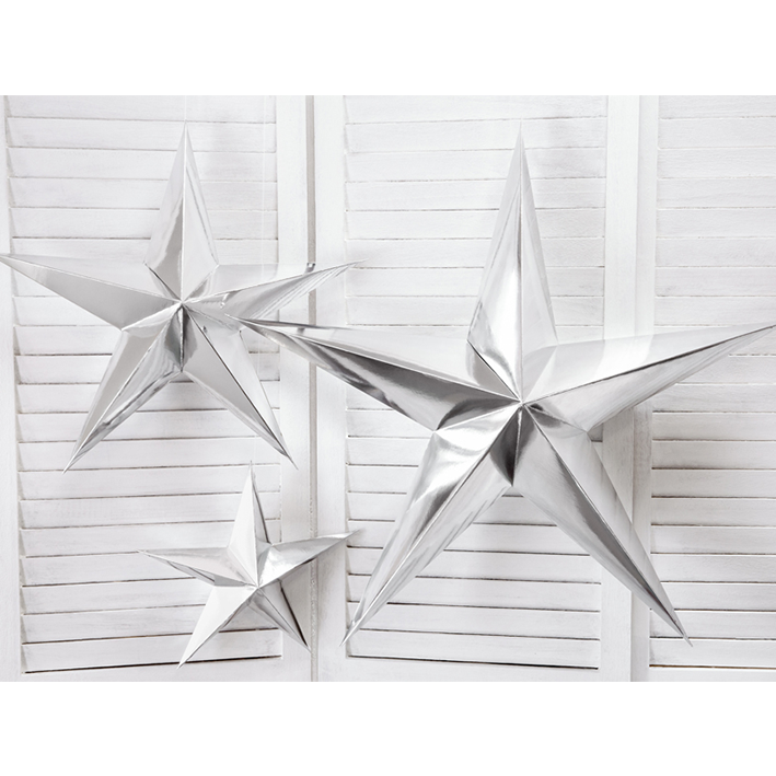 1 Paperstar - 30cm - Zilver