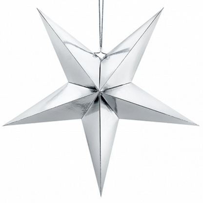 1 Paperstar - 70 cm - Zilver