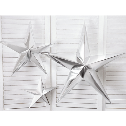 1 Paperstar - 70 cm - Zilver