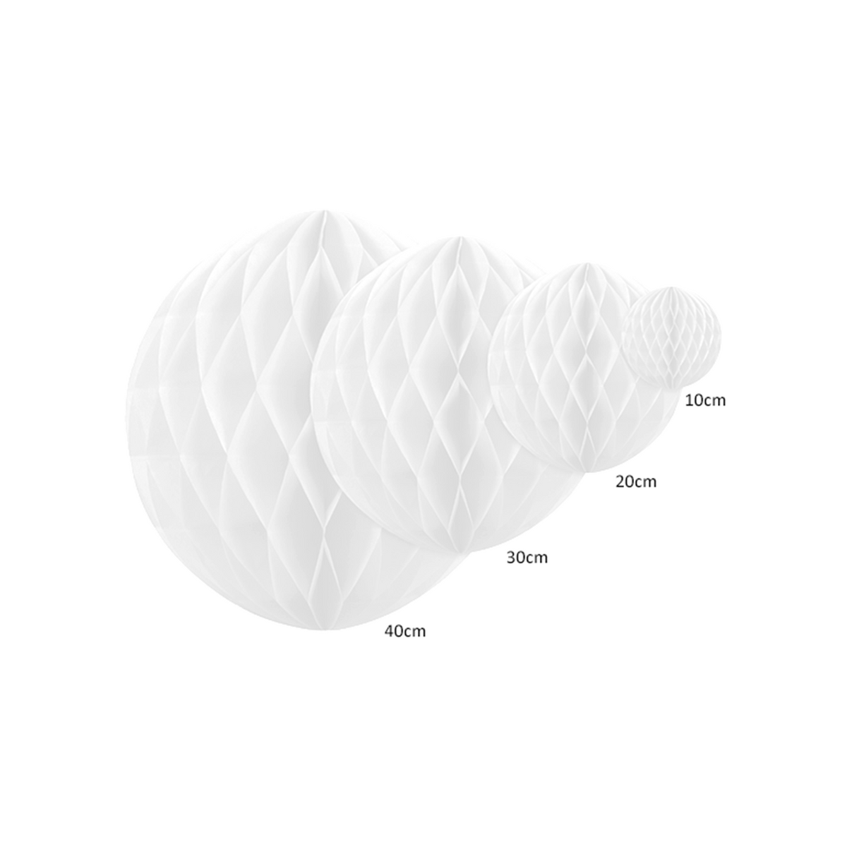 1 honingraatbal - Ø 10cm - Wit