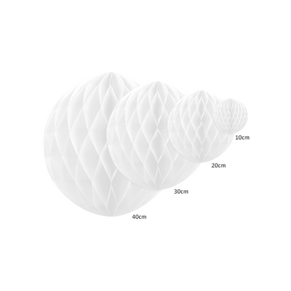 1 honingraatbal - Ø 10cm - Wit