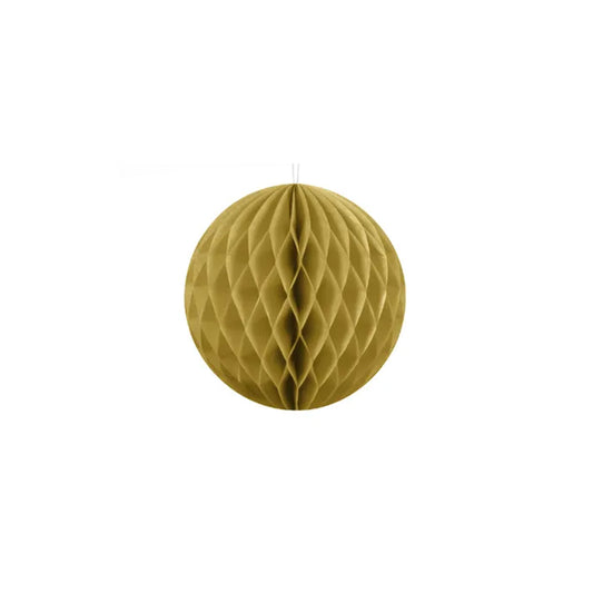1 honingraatbal - Ø 10cm - Goud