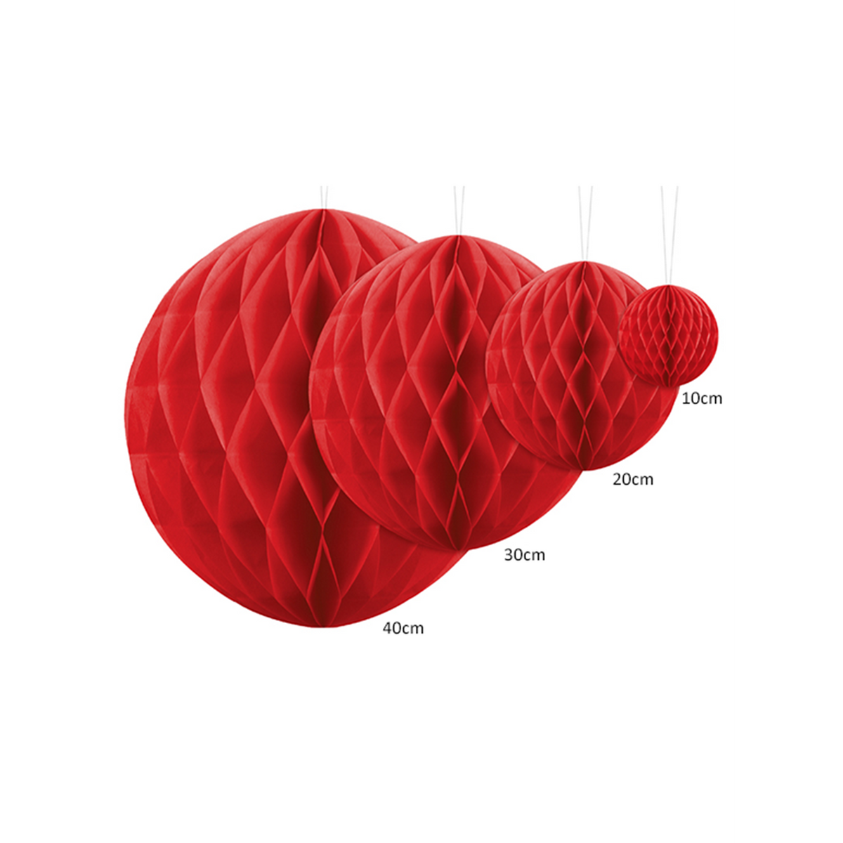 1 honingraatbal XXL - Ø 30cm - Rood