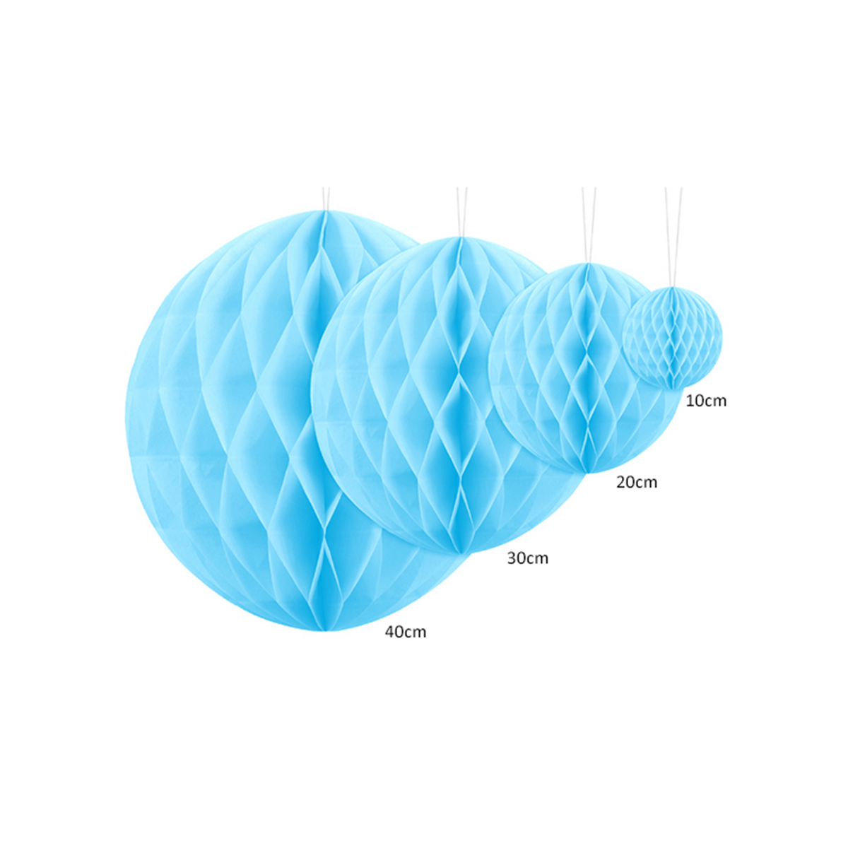 1 honingraatbal XXL - Ø 30cm - Lichtblauw