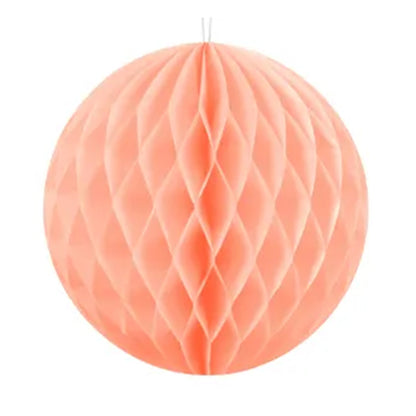 1 Honingraatbal XXL - Ø 30cm - Licht perzik