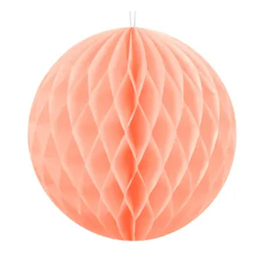 1 Honingraatbal XXL - Ø 30cm - Licht perzik