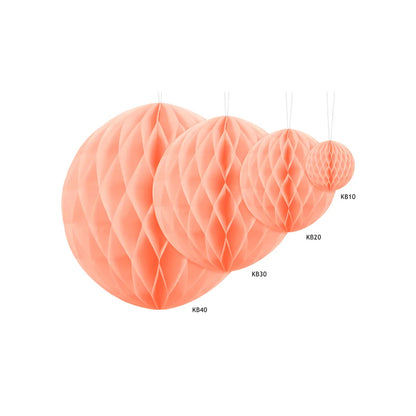 1 Honingraatbal XXL - Ø 30cm - Licht perzik