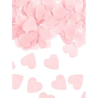 15g papieren confetti - roze hartjes
